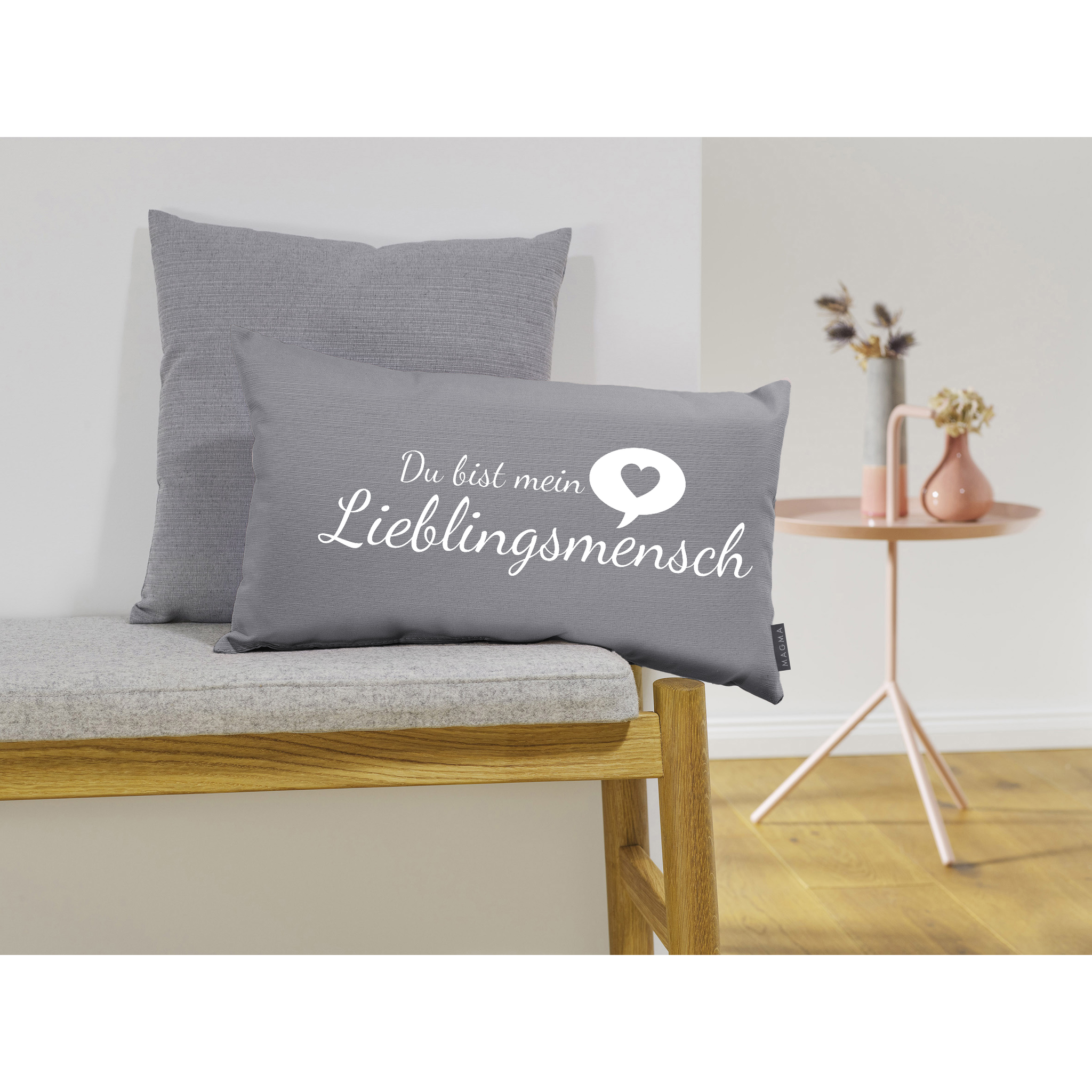 Coussin « Personne préférée » 30x50 gris