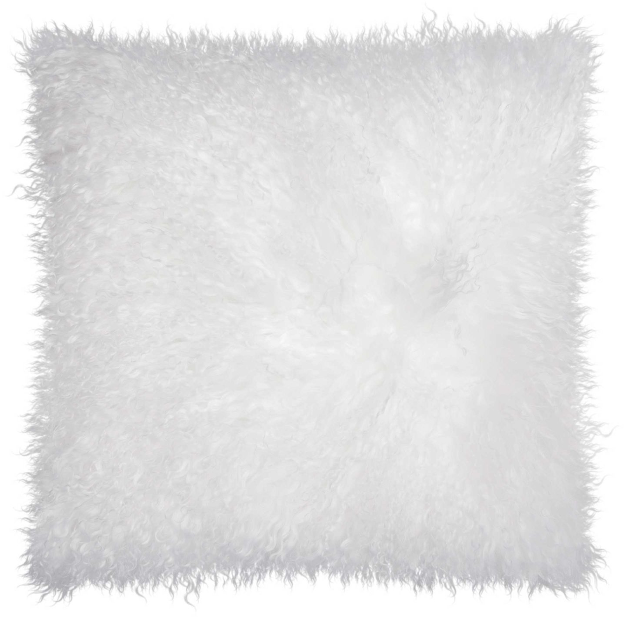 Coussin en peau d'agneau 40x40 blanc