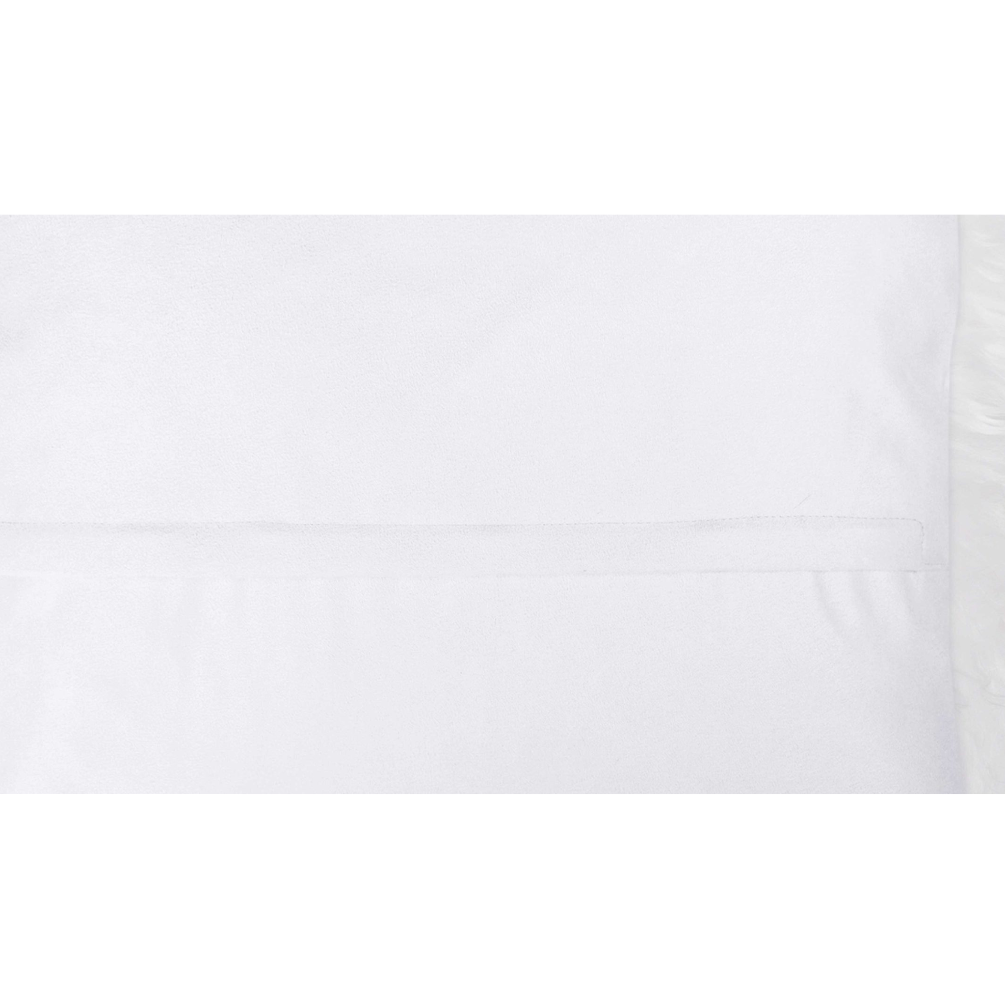 Coussin en peau d'agneau 40x40 blanc