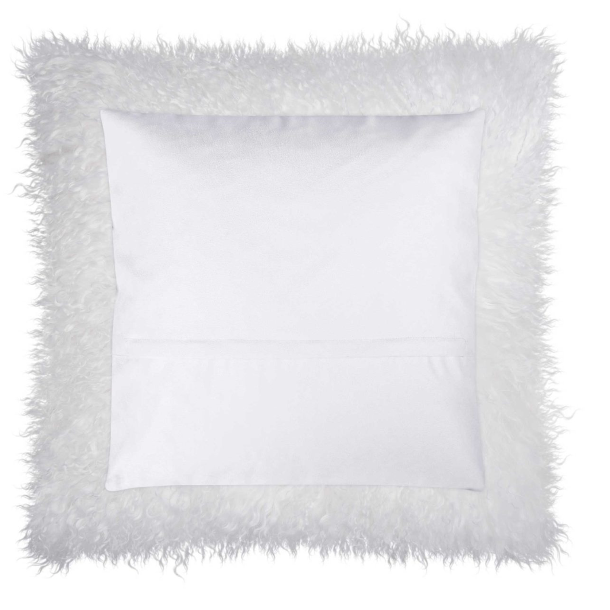 Coussin en peau d'agneau 40x40 blanc