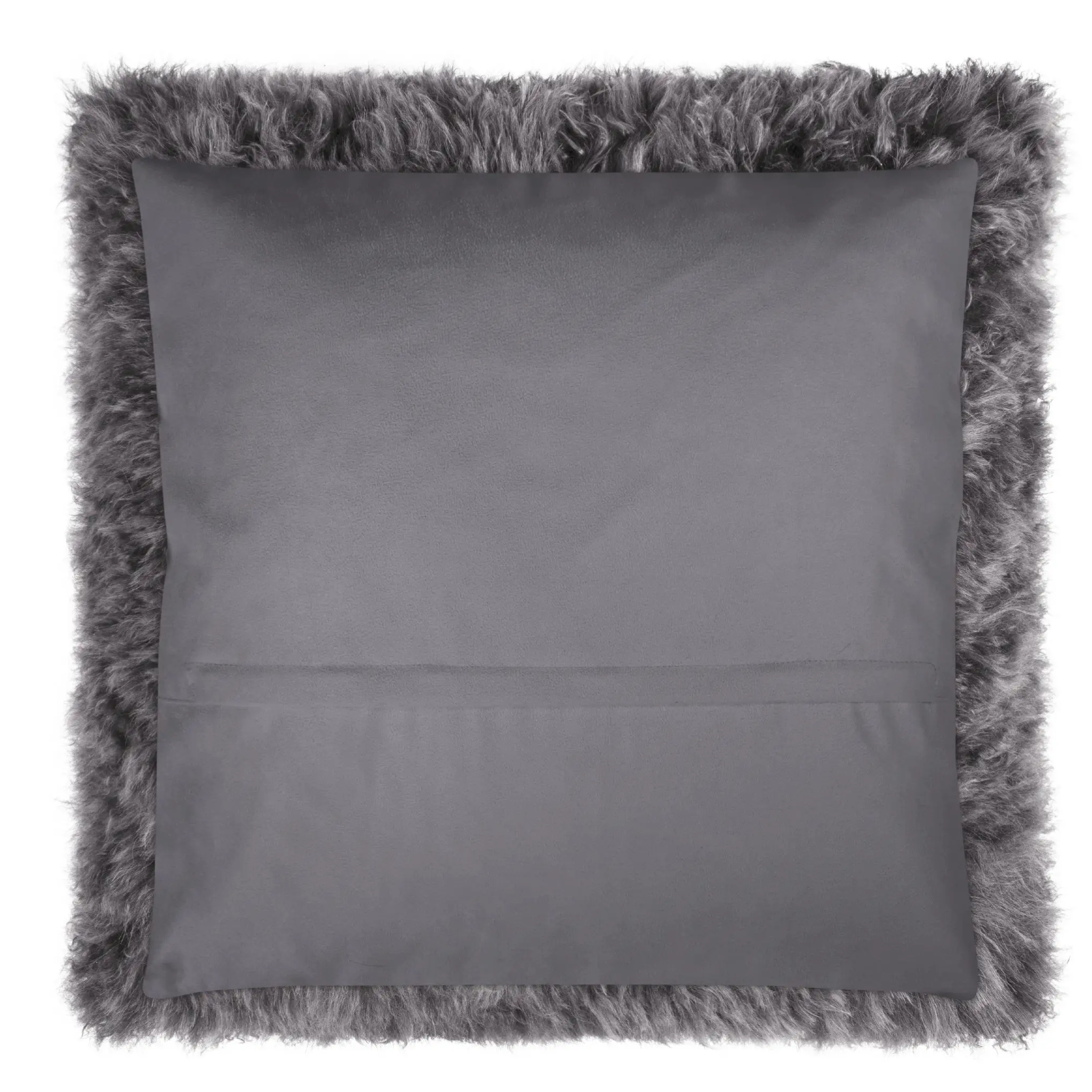 Coussin en peau d'agneau 40x40 anthracite