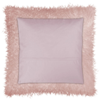 Magma Kissen Pamina aus Lammfell in Rose – flauschiges Dekokissen mit weichem Fellrand in zartem Pink