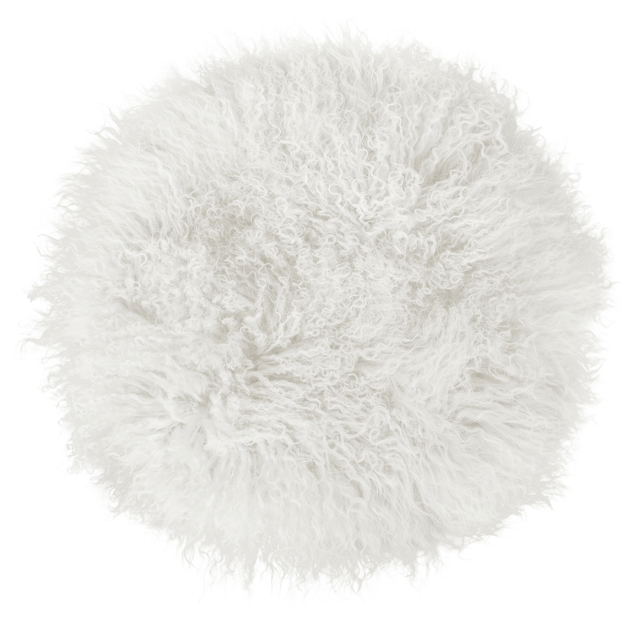 coussin de siège rond en peau d'agneau