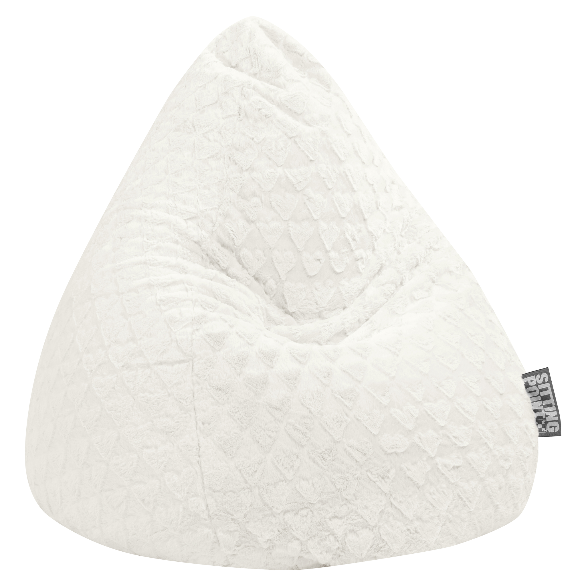Pouf Fluffy Hearts BBXL blanc