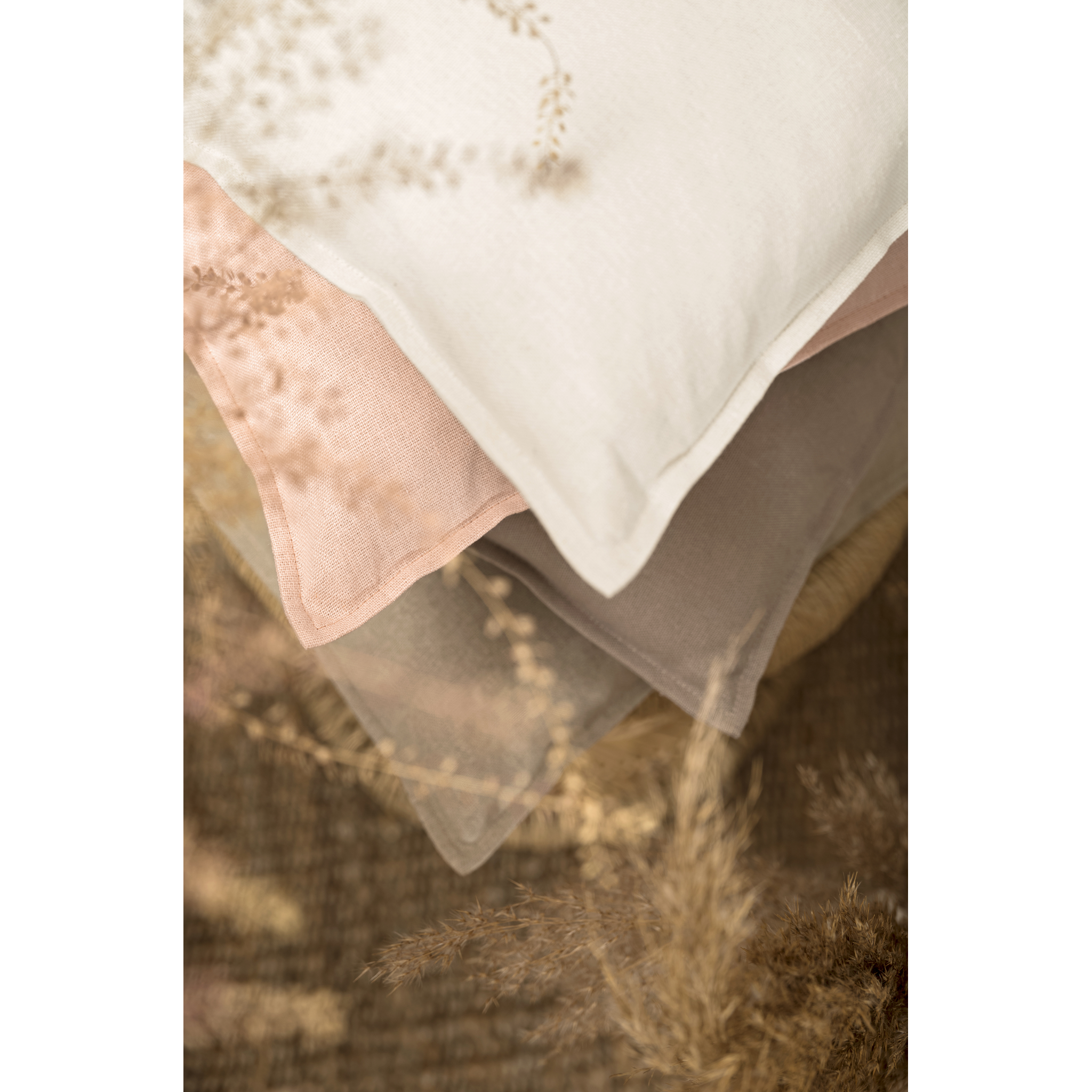 Coussin Lion 50x50 jade - 100% lin - pure nature