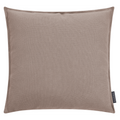 Magma Lion Kissenhülle in Taupe/Beige, quadratisches Leinenkissen mit feiner Textur und schlichten Nähten