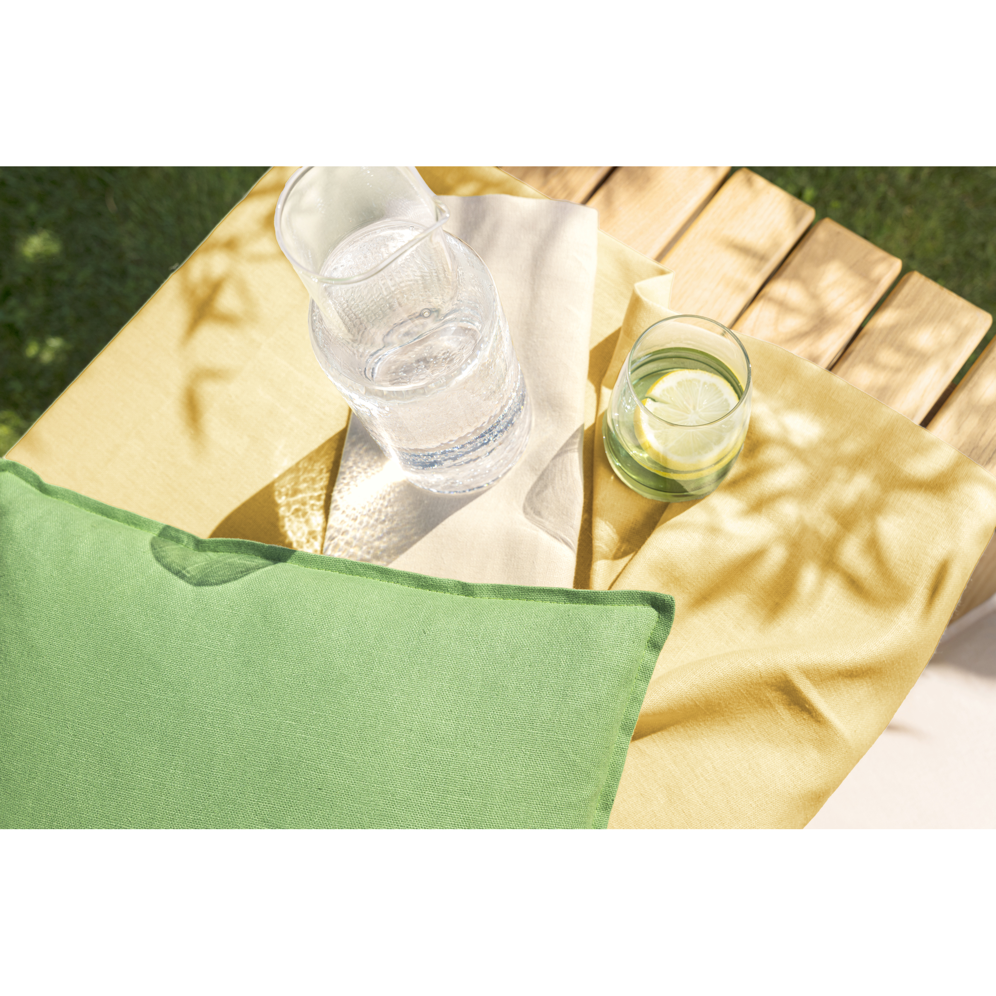 Coussin Lion 50x50 terracotta - 100% lin - pure nature