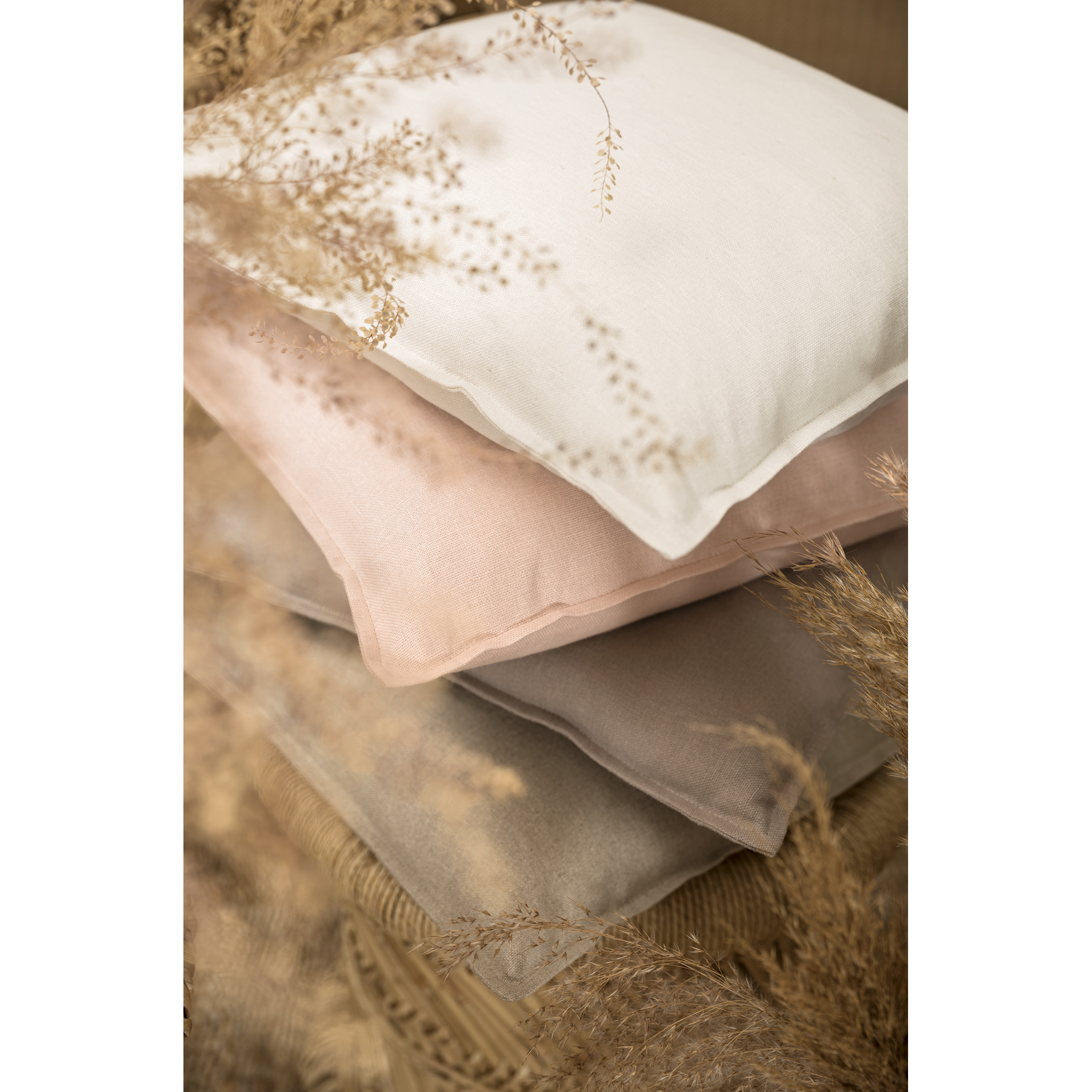 Coussin Lion 50x50 terracotta - 100% lin - pure nature