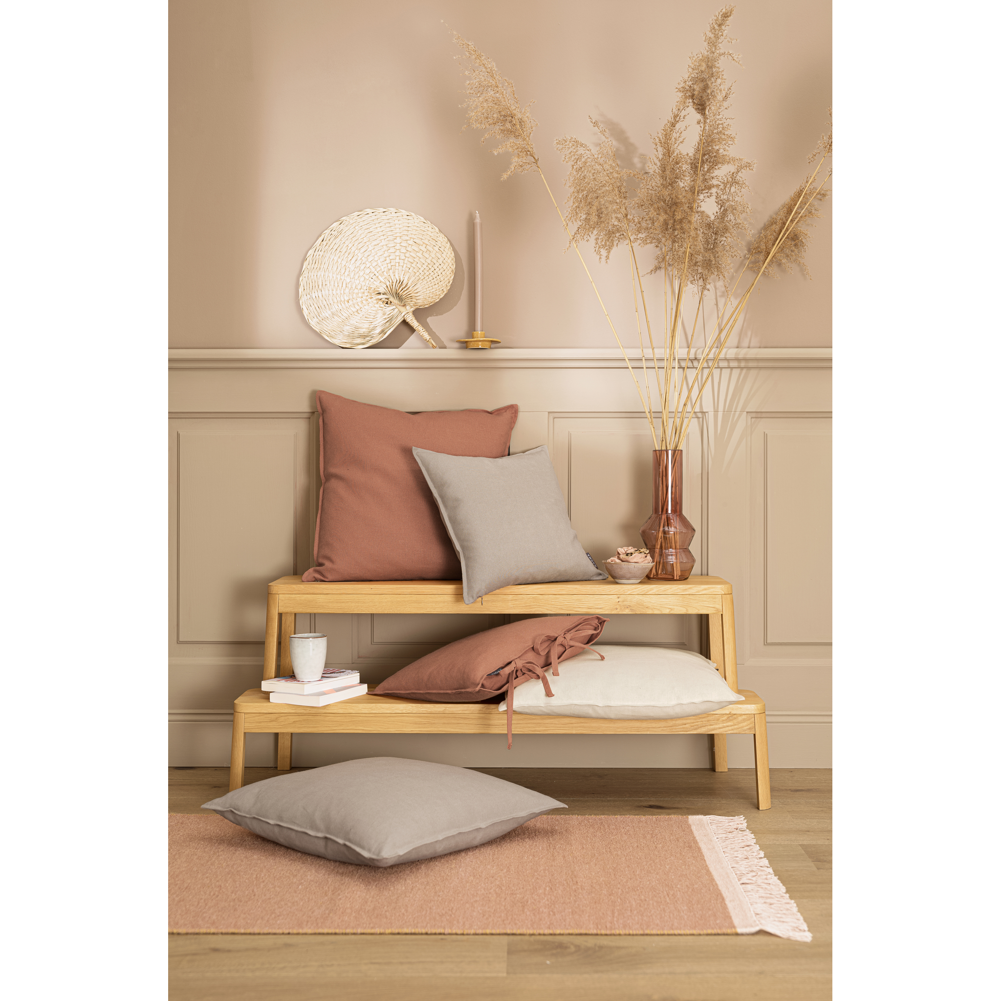 Coussin Lion 50x50 naturel - 100% lin - pure nature