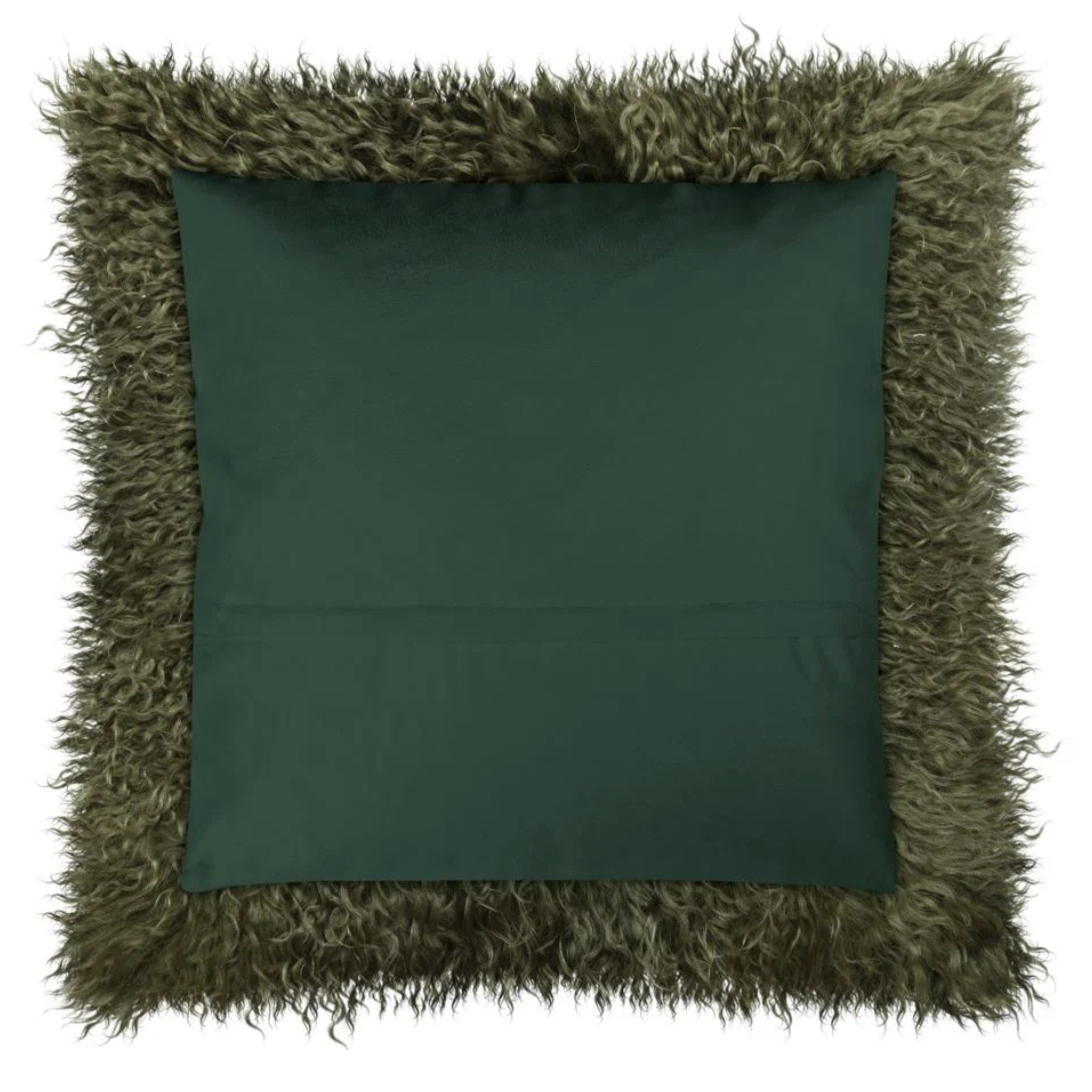 Coussin en peau d'agneau 40x40 vert