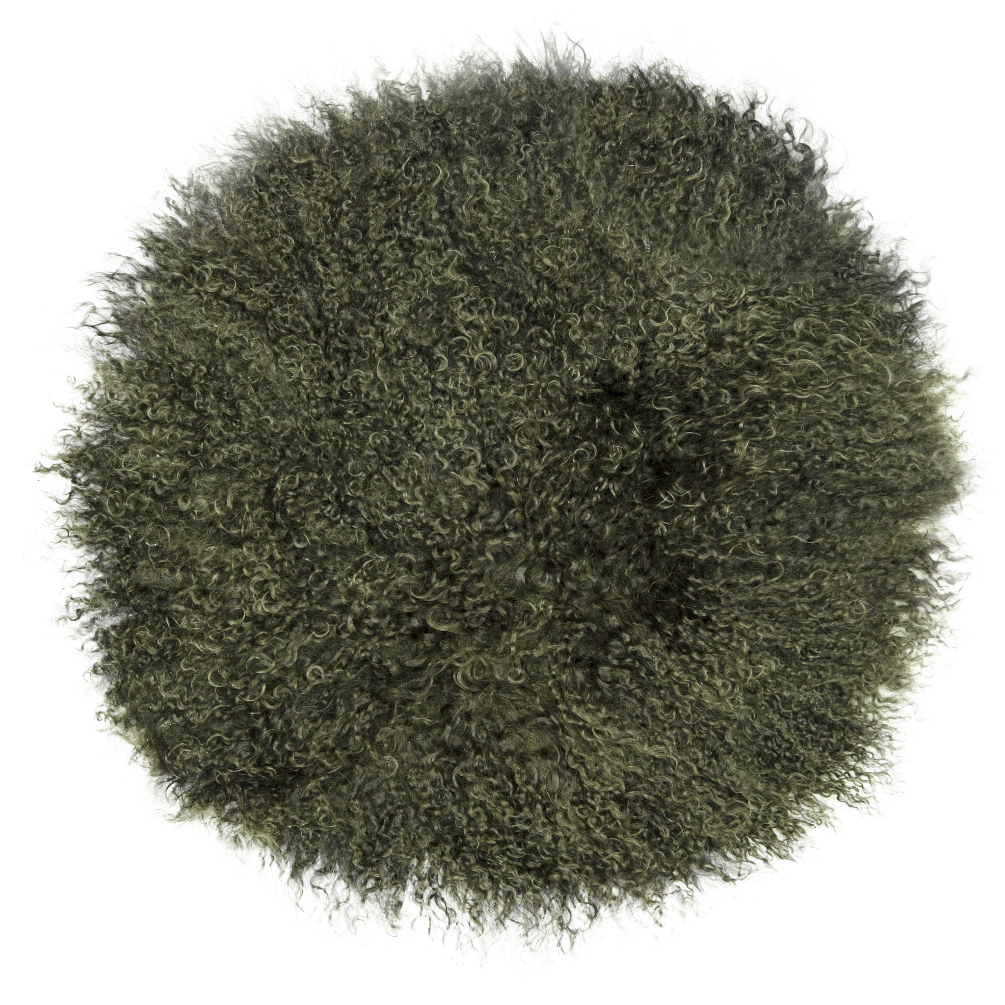 coussin de siège rond en peau d'agneau