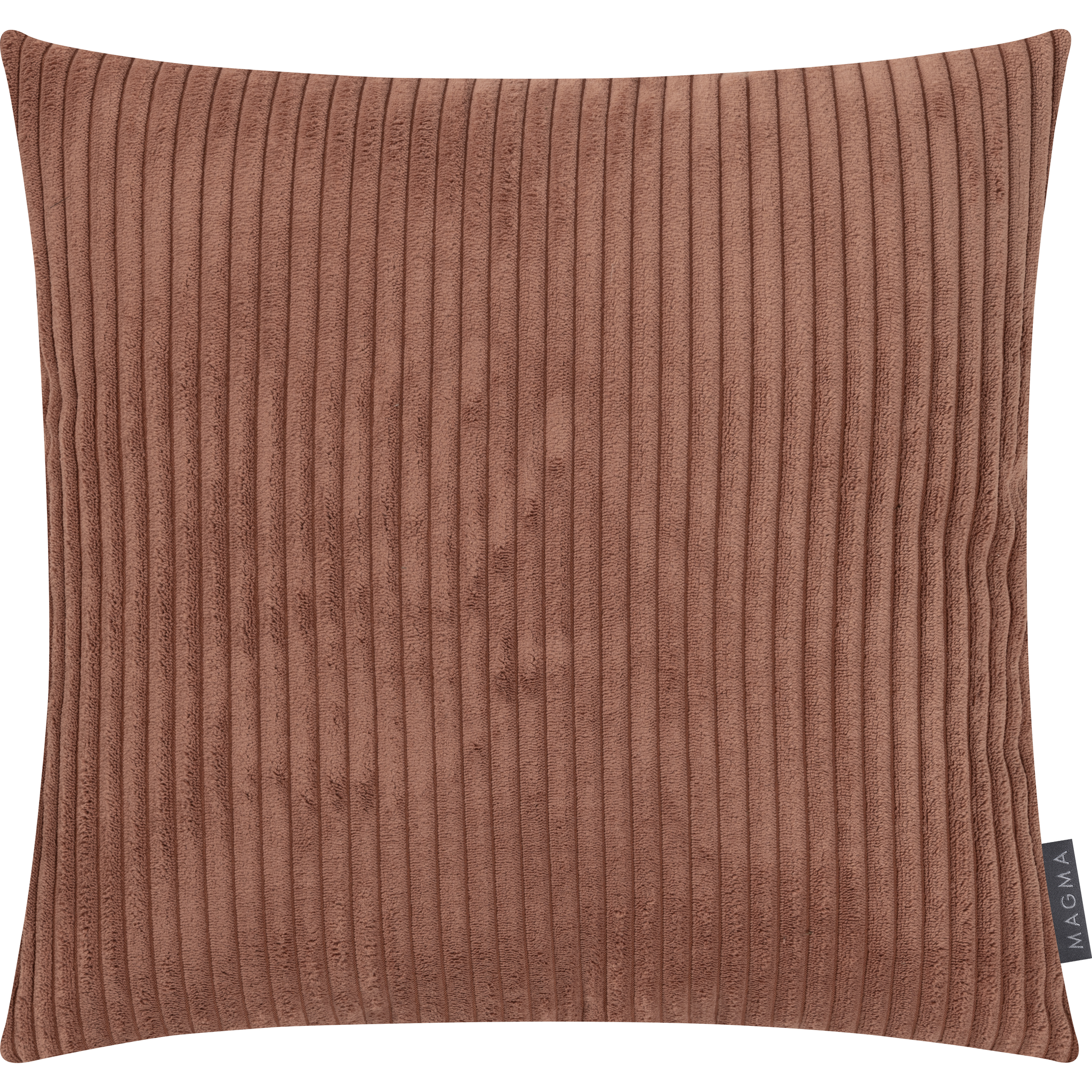 Coussin Shara 45x45 cm, velours côtelé doux, vieux rose, garnissage de qualité supérieure