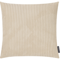 Magma Shara Kissenhülle in Beige mit Cord-Struktur und vertikalen Rippen, quadratisches Dekokissen
