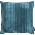 Magma Shara Kissenhülle in Petrol/Blau mit Cord-Struktur und Rippenoptik, quadratisches Dekokissen