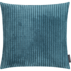 Magma Shara Kissenhülle in Petrol/Blau mit Cord-Struktur und Rippenoptik, quadratisches Dekokissen