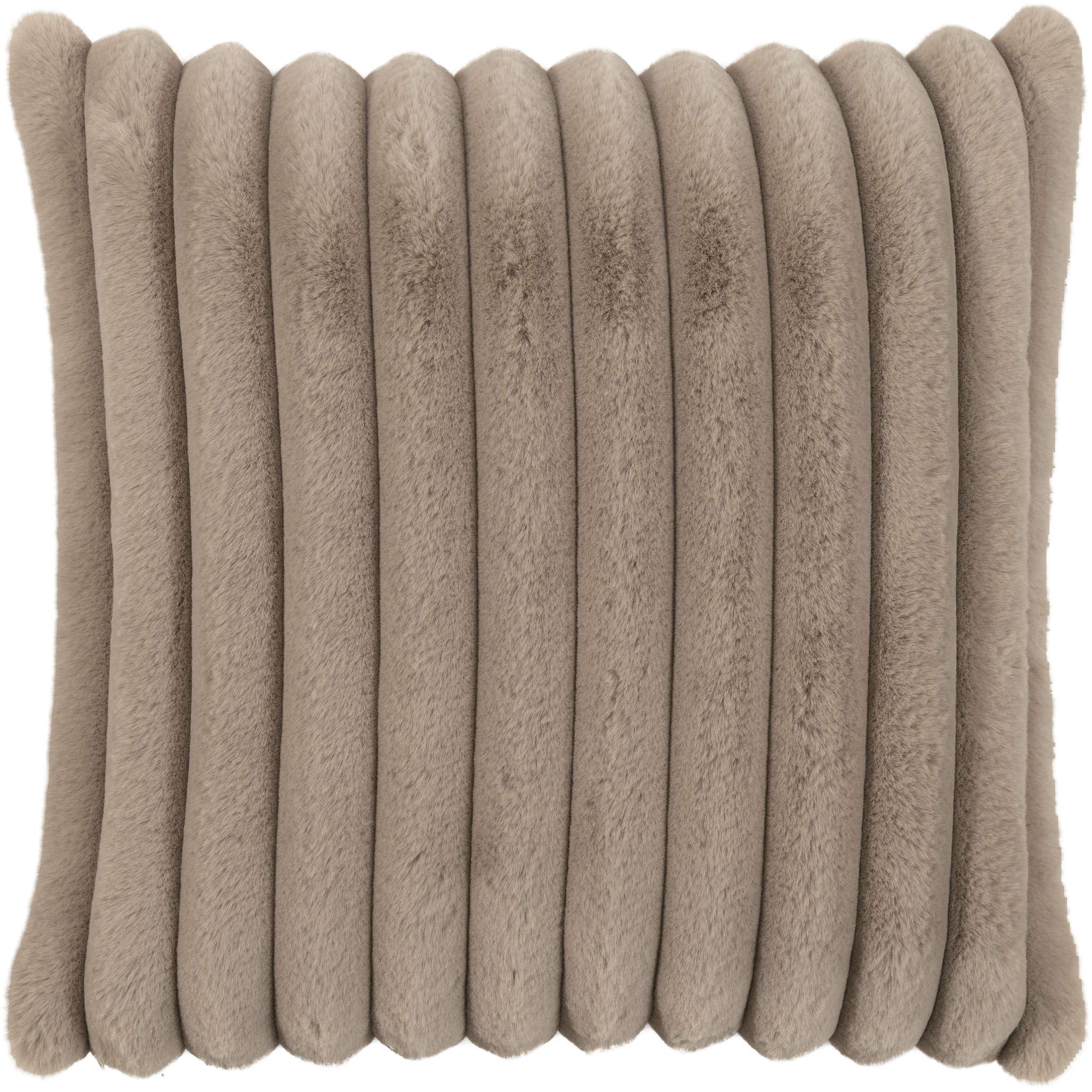 Coussin Raya 45x45 taupe avec garniture de qualité supérieure