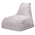 Magma Jazz 2 Sitzsack in hellem Grau aus Kord-Stoff mit ergonomischer Rückenlehne