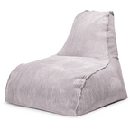 Magma Jazz 2 Sitzsack in hellem Grau aus Kord-Stoff mit ergonomischer Rückenlehne