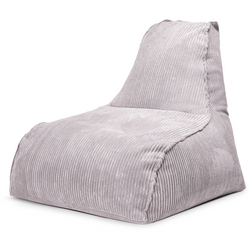 Magma Jazz 2 Sitzsack in hellem Grau aus Kord-Stoff mit ergonomischer Rückenlehne