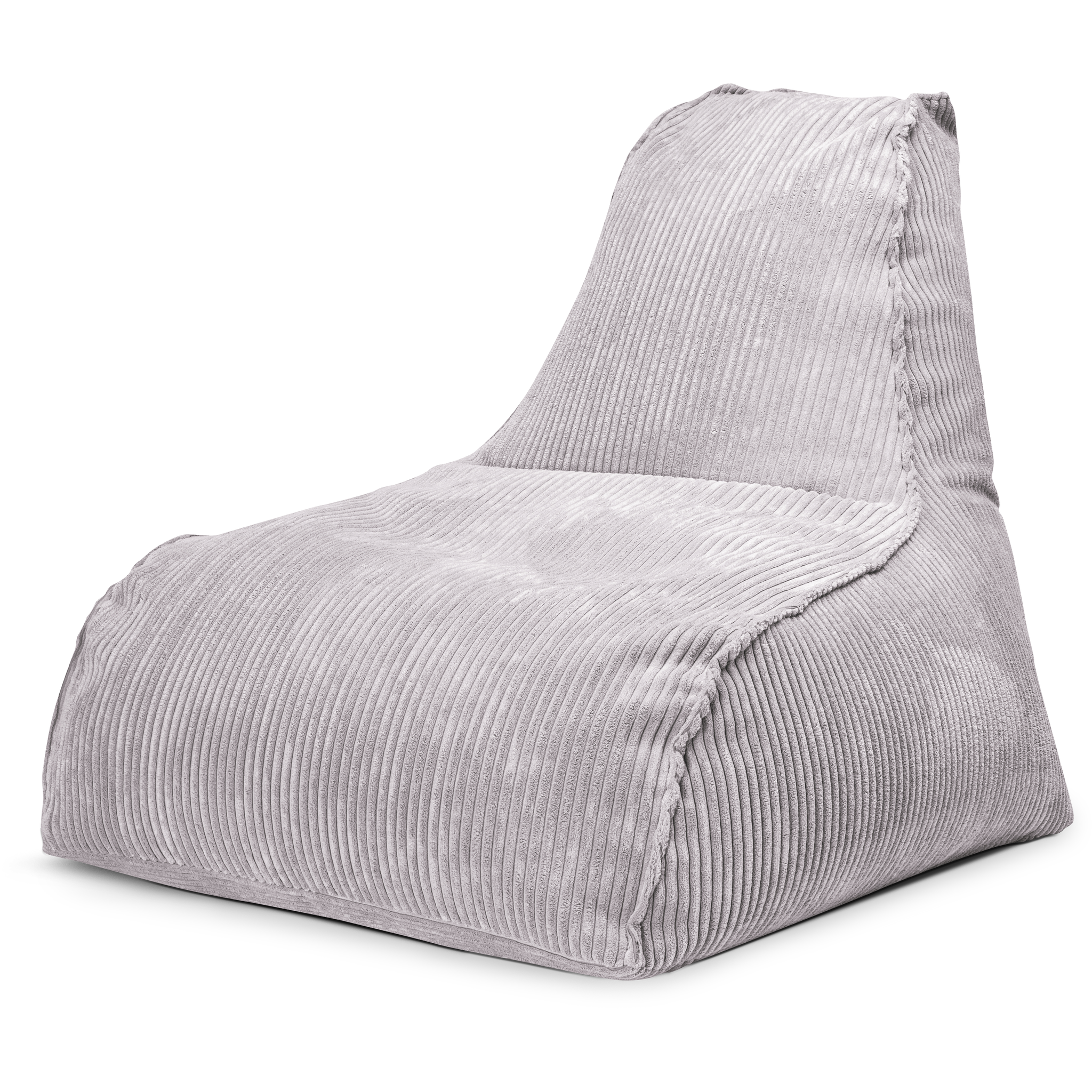 Pouf Shara Jazz, velours côtelé doux, gris