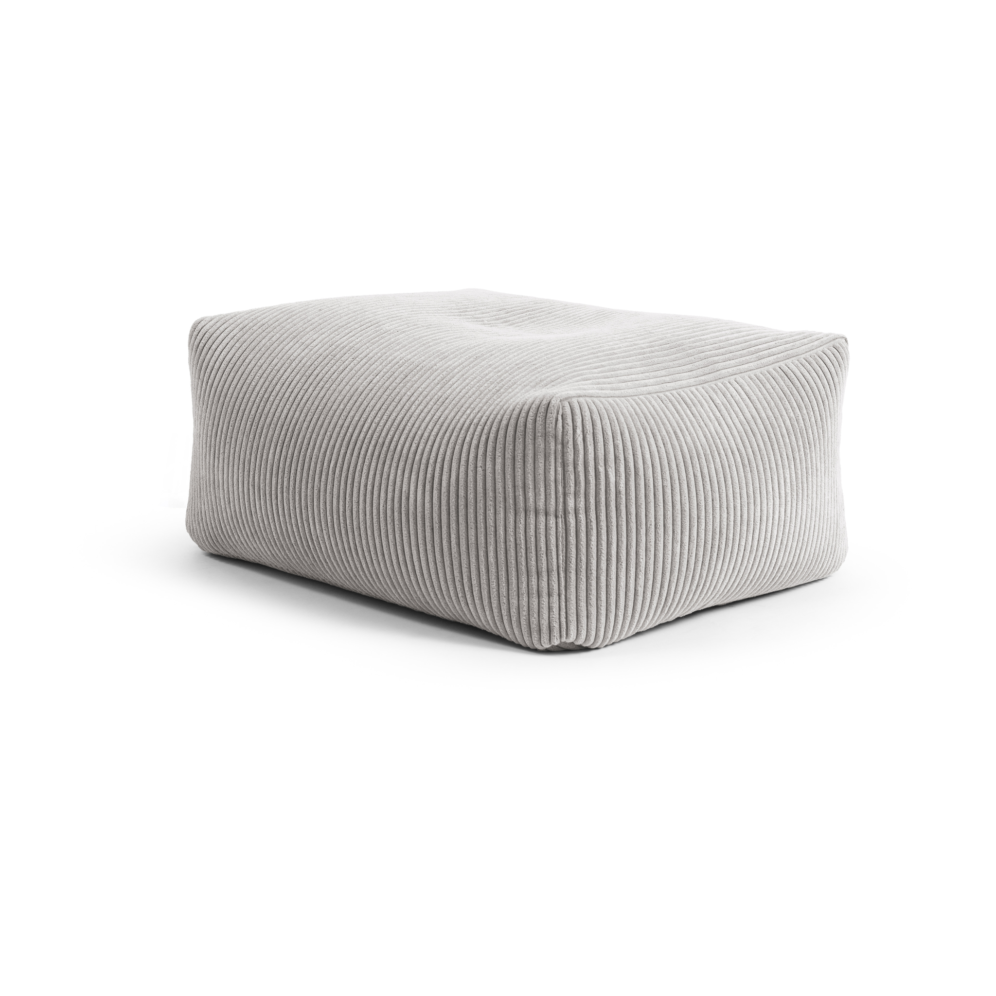 Tabouret Shara, velours côtelé pelucheux, gris