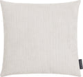 Magma Inga Kissenhülle in Creme/Weiss aus Cord-Stoff, quadratisches Dekokissen mit feinen Rippen