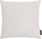 Magma Inga Kissenhülle in Creme/Weiss aus Cord-Stoff, quadratisches Dekokissen mit feinen Rippen