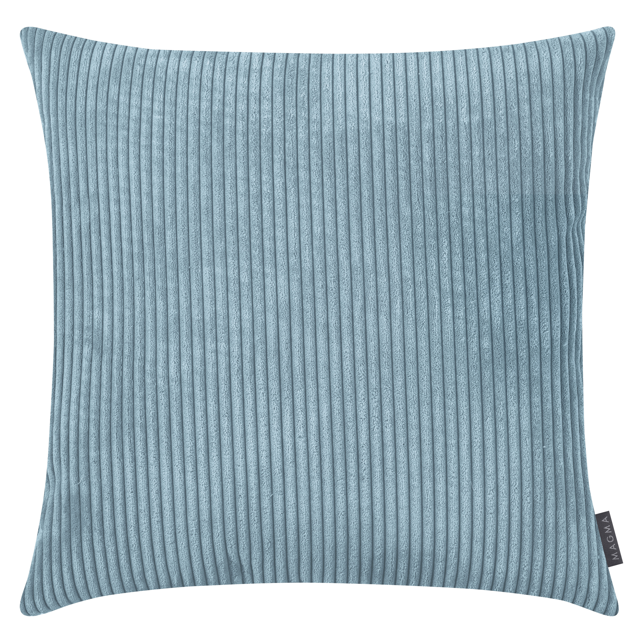 Coussin Shara 60x60, velours côtelé moelleux, couleur pétrole, garnissage premium inclus