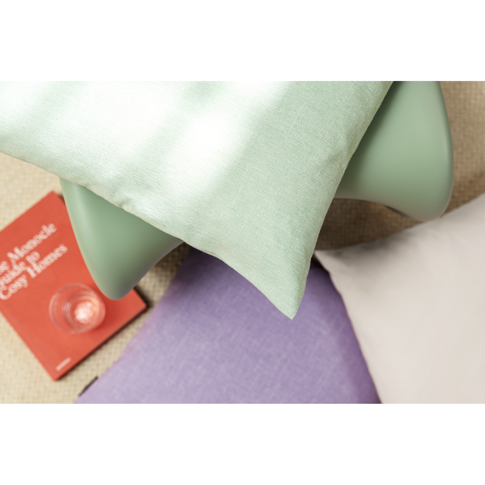 Coussin Riva 40x40 vert pastel