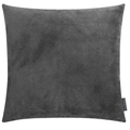 Magma Kissen Bamboo 50x50cm Anthrazit – weiches Samt-Dekokissen in dunkelgrau für Sofa & Wohnzimmer