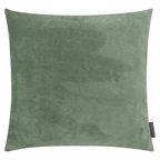 Magma Kissen Bamboo 50x50cm in Grün – weiches Velourskissen in zartem Salbeigrün