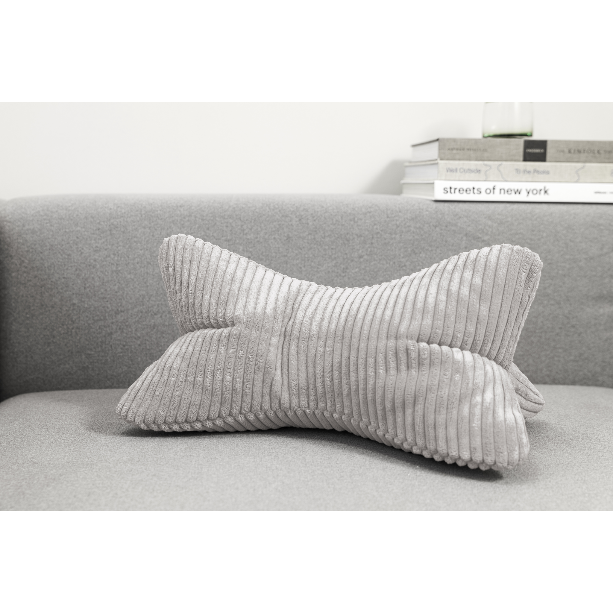 Coussin de lecture gris Shara