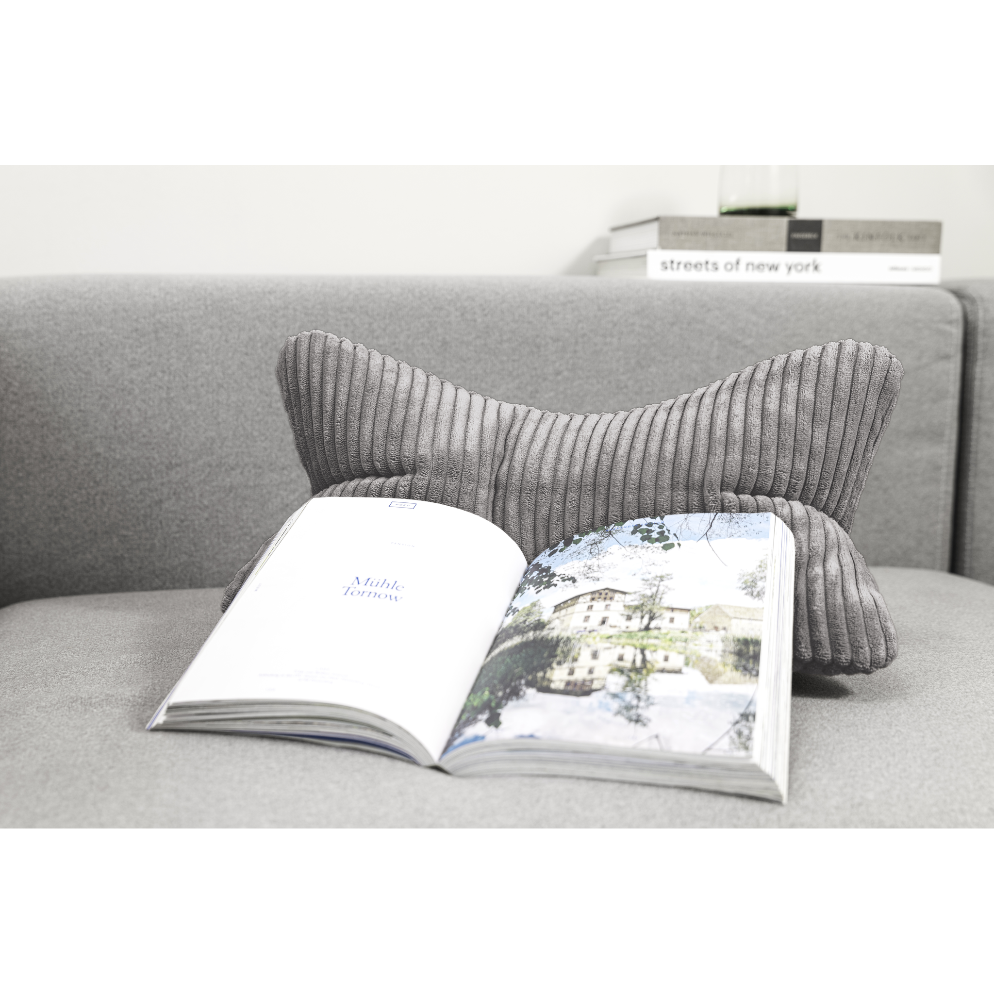 Coussin de lecture Shara, anthracite