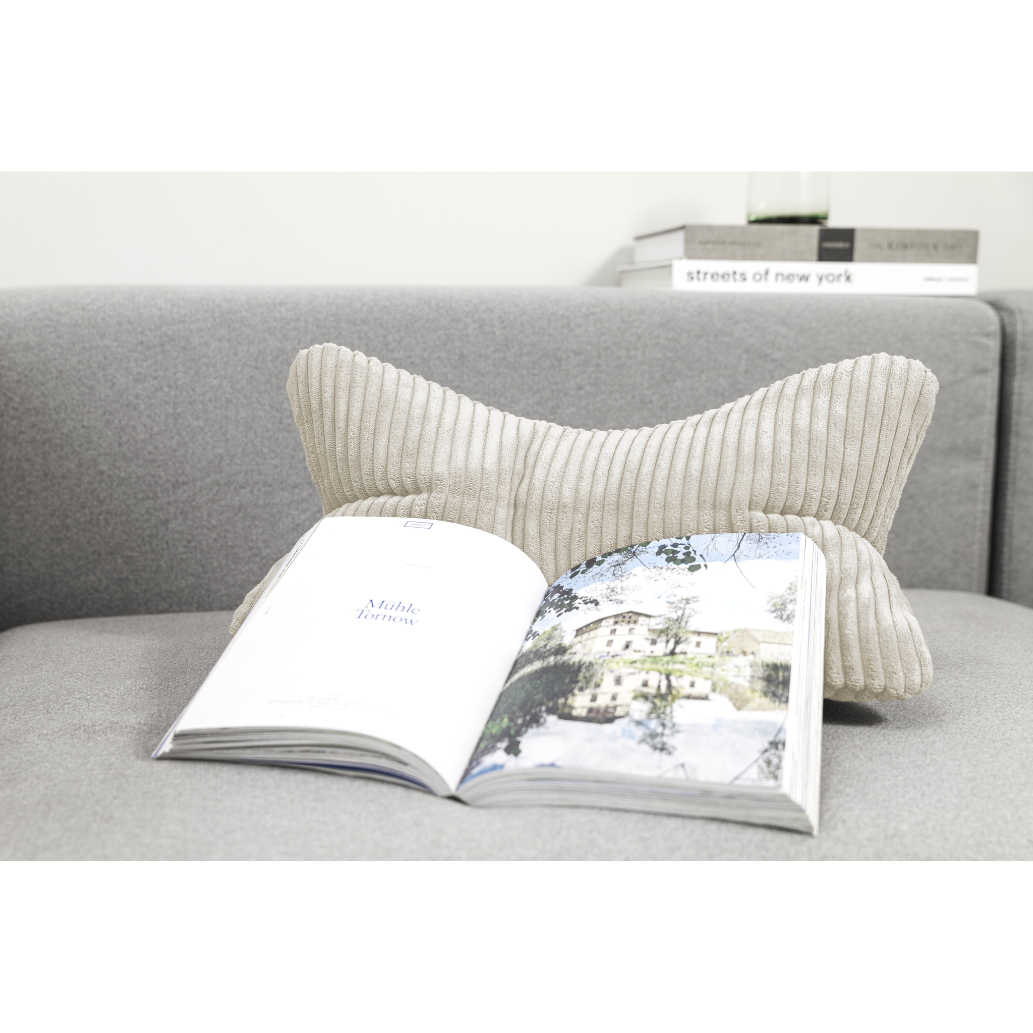 Coussin de lecture Shara, beige