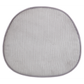 Sitzkissen Inga in Grau mit Cordstoff-Oberfläche und abgerundeter Form für Stühle
