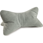 Nackenrolle Inga von Magma in Grau aus Cord-Stoff, ergonomisch geformtes Lesekissen für optimale Unterstützung
