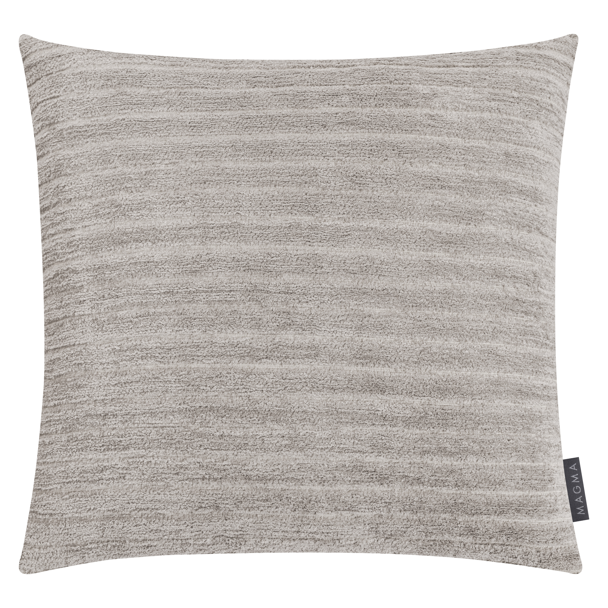 Coussin rayé 45x45 gris avec garniture de qualité supérieure