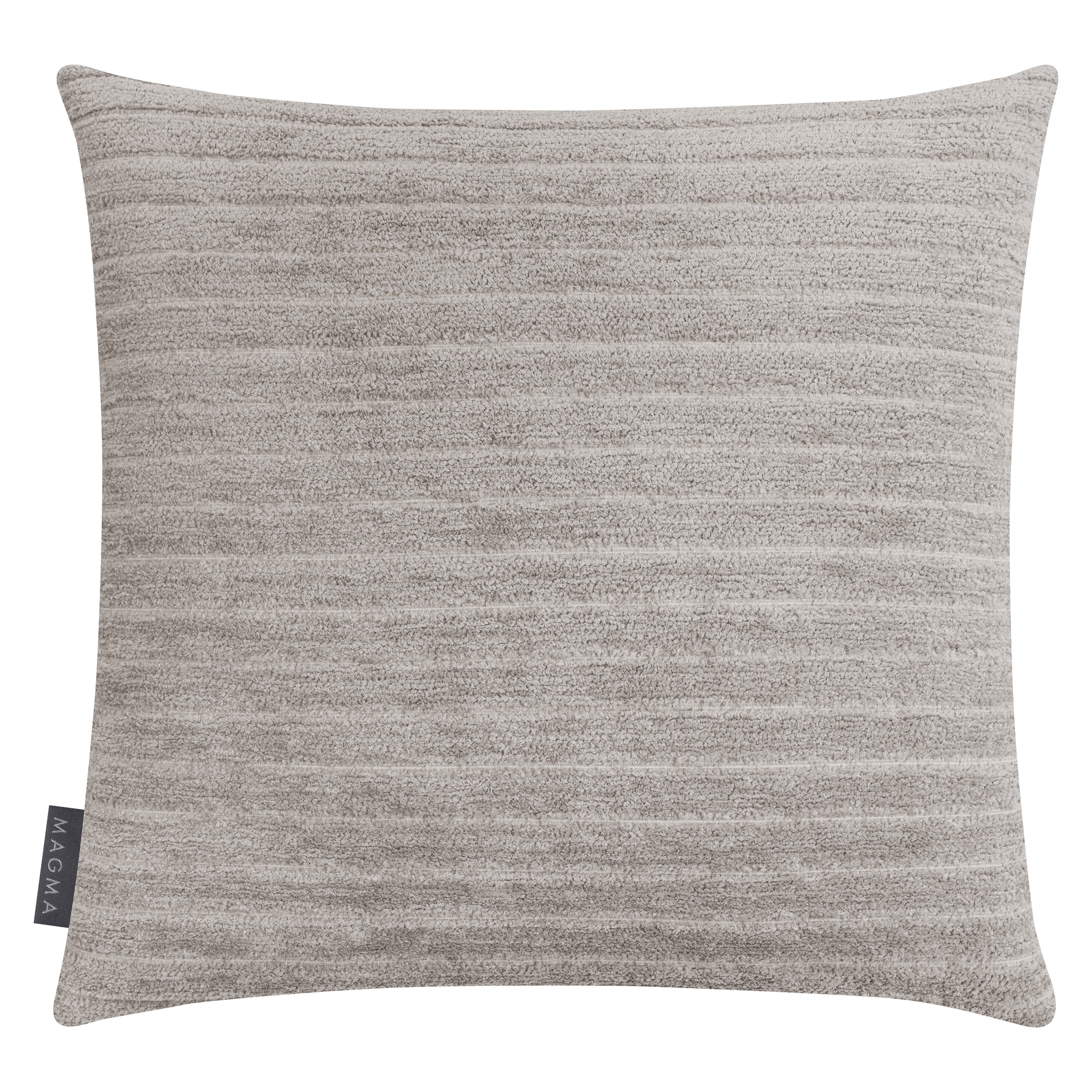 Coussin rayé 45x45 gris avec garniture de qualité supérieure