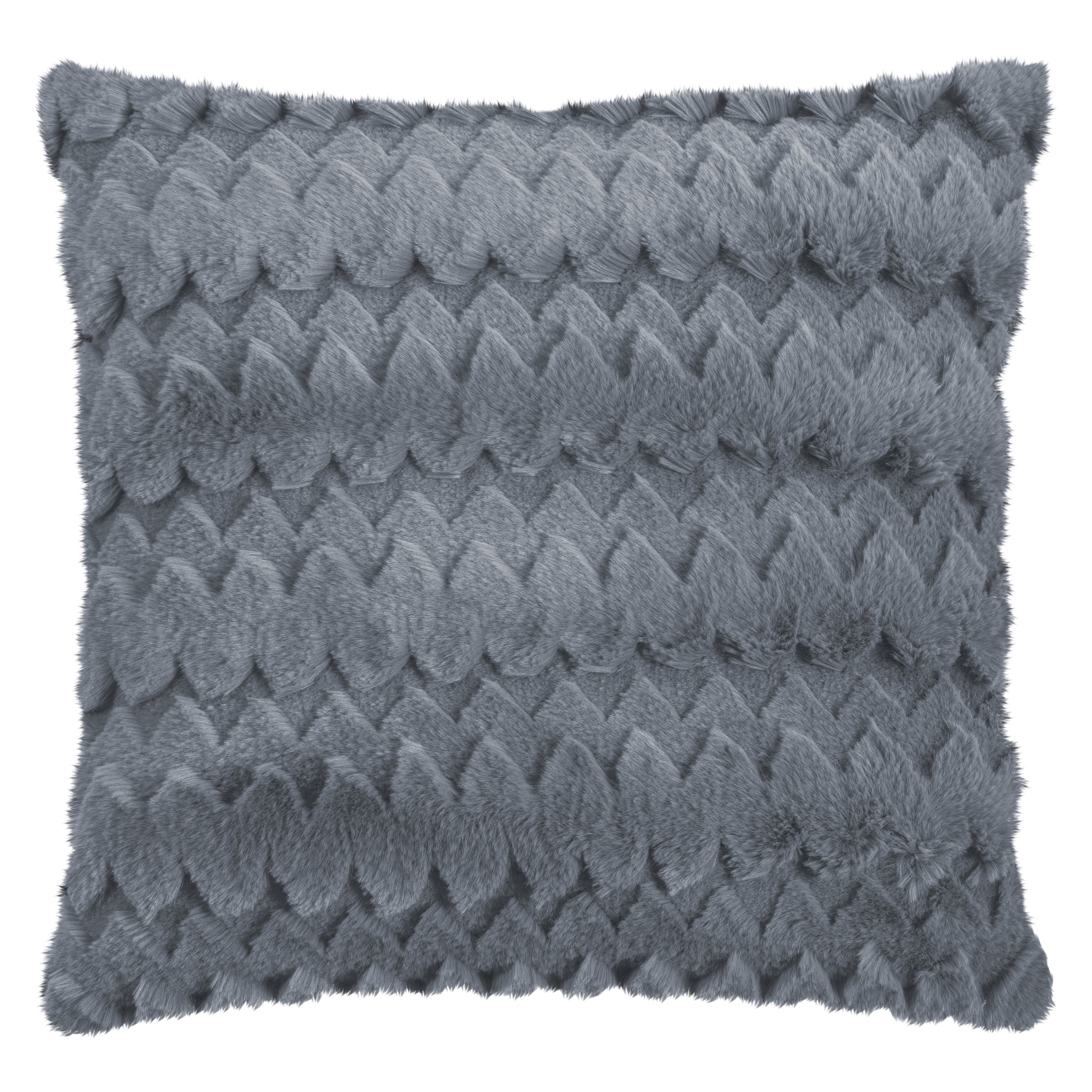 Coussin moelleux 45x45 gris moyen avec garniture de qualité supérieure