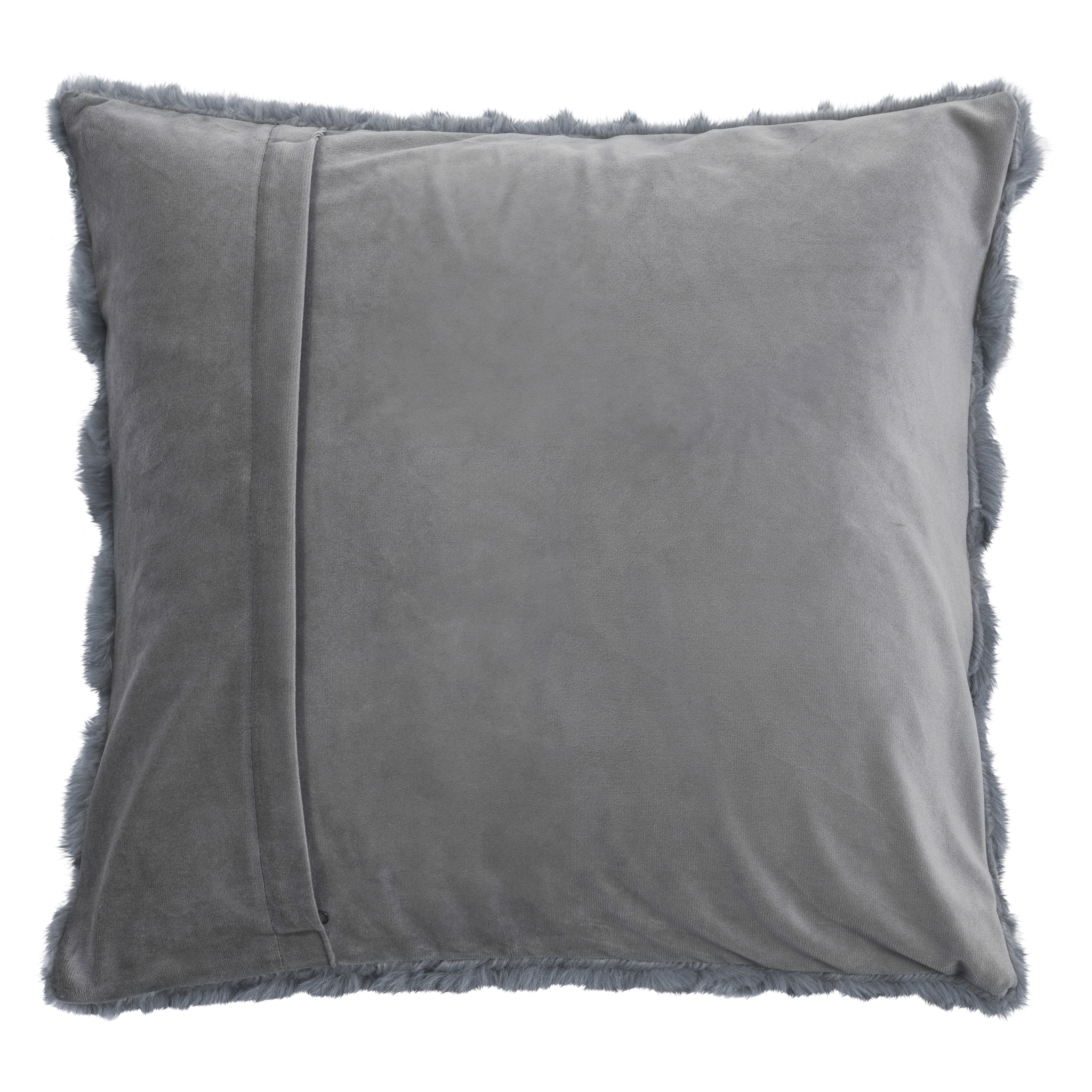 Coussin moelleux 45x45 gris moyen avec garniture de qualité supérieure