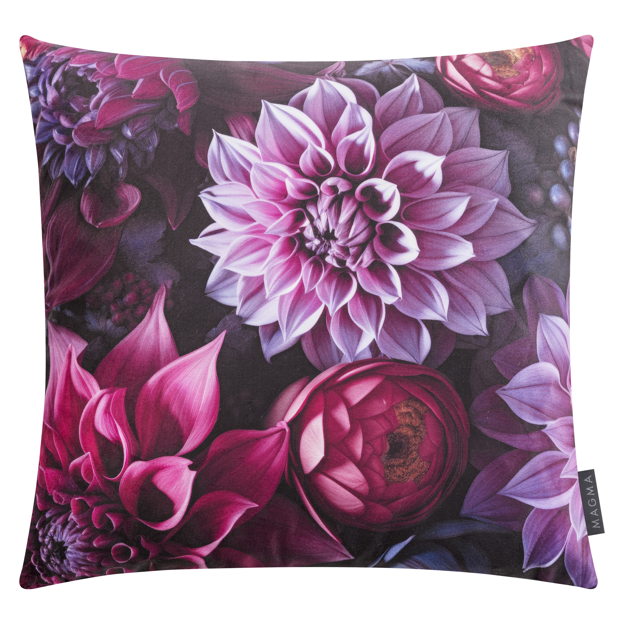 Kissen Fleurs 45x45 brombeer inkl. Premiumfüllung