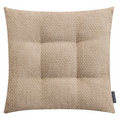 Magma Arlo Sitzkissen in Beige/Sand mit strukturiertem Chenille-Stoff und Steppung, quadratisch