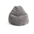 Magma Shara Sitzsack in Grau aus Cord-Stoff, gemütlicher Lounge-Sessel für Wohnzimmer