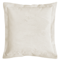 Magma Flatterkissen Shara 70x70cm Beige mit feinen Rippen-Streifen und weichem Cord-Stoff