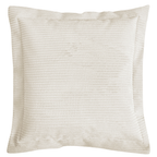 Magma Flatterkissen Shara 70x70cm Beige mit feinen Rippen-Streifen und weichem Cord-Stoff