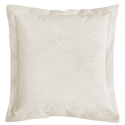 Magma Flatterkissen Shara 70x70cm Beige mit feinen Rippen-Streifen und weichem Cord-Stoff