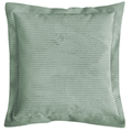 Flauschiges Cord-Kissen Shara 70x70cm in Salbeigrün mit feinen Rippen und elegantem Rahmen