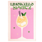 Magma Geschirrtuch „Saluti Limoncello Spritz" – rosa mit Cocktailglas, Zitronenscheiben und grüner Schrift