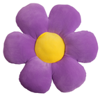 Magma Blumenkissen Minnie in Lila mit gelbem Zentrum aus Cordstoff, dekoratives Kinderkissen