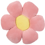 Magma Blumenkissen Minnie in Rosa mit gelbem Zentrum aus Cord-Stoff, dekoratives Kissen in Blumenform
